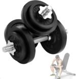 Yes4All Adjustable Dumbbell Set with Weight Plates/Connector - Exercise & Workout Equipment - Size Options 40lbs to 200lbs - Image 2