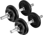 Yes4All Old School Adjustable Dumbbell Set with Weight Plates, Star Lock Collars/Connector, 40lbs to 200lbs Adjustable Weight Plates Set - Image 2