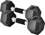 Yes4All Rubber Grip Encased Hex Dumbbells – Hand Weights With Anti-Slip 5-50 LBS Pair/Set - Image 2