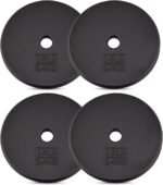 Yes4All Standard 1" Cast Iron Weight Plate - Ideal for Strength Training - Multiple Weight: 5LB to 25LB (Single & Set of 4) - Image 2