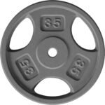 Yes4All Standard 1-Inch Grip Weight Plates, Cast Iron with Multiple Sizes from 2.5 lb to 35 lb for Strength Training, Weightlifting & Muscle Toning - Image 2