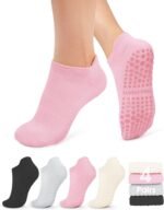 YeuG 4/6 Pairs Pilates Socks for Women - Non Slip Grip Socks for Yoga, Barre, Hospital, Barefoot - Image 2