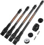 ZSHJGJR Archery Bow Stabilizer Bar 8",10",12", 15" for Compound Bow, 3K Carbon Fiber Body Flexible Core, Damping System and Weights Kit for Vibration Reduction - Image 2