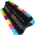 eallco Womens Ankle Socks 6 Pairs Running Athletic Cushioned Sole Socks With Tab - Image 2