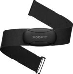 moofit HR8 Heart Rate Monitor Chest Strap, Low Energy Real-Time Heart Rate Data Bluetooth 5.0/ANT+, Longer Communication Range, IP67 Waterproof, Compatible with iOS/Android Apps, Gym Equipment, Black - Image 2
