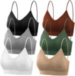 selizo 6 Pcs Sports Bras Pack - V Neck Cami Bralettes for Women - Image 2