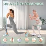 9 PCS Fabric Resistance Bands Set for Working Out, Non-Slip Exercise Booty Bands for Women & Men Leg and Glutes with Hair Ties and Tape Measure - for Home Gym Workout, Yoga, Pilates - Image 5
