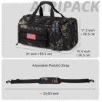Tactical Gym Bag for Men, 40L Large Capacity Duffle Bags with Shoes Compartment, Sports Bag with wet compartment, Multi-functional Weekend Bags Suitable for Travel, Camping,hiking - Image 4