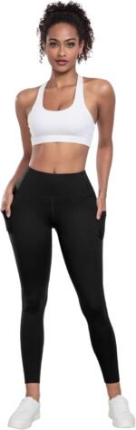 LZYVOO Leggings with Pockets for Women, 6 Packs Soft High Waisted Tummy Control Workout Yoga Pants - Image 4