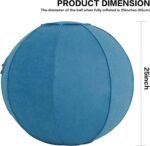 Yoga Ball Exercise Ball, Anti Slip Stability Ball Chair, 25” Heavy Duty Large Gym Ball for Fitness, Balance and Core Workout with Cover, Easy Clean - Image 3