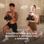 Jayflex Hyperbell Dumbbell Converter - Convert Dumbbells to Barbell Set and Kettlebell for Home Fitness - Adjustable & Up to 200 lb Capacity Weight Barbell for Weight Lifting - Image 3