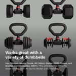 Jayflex Hyperbell Dumbbell Converter - Convert Dumbbells to Barbell Set and Kettlebell for Home Fitness - Adjustable & Up to 200 lb Capacity Weight Barbell for Weight Lifting - Image 5