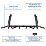 Yes4All Heavy Duty Wall Mounted Pull Up Bar – Multi-Grip Ceiling/Joist Mount Chin-Up Bar for Home Gym Strength Training, 300 lb Capacity, 5 Grip, Steel, Joist Mount, Black - Image 4