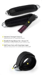 Fitgriff® Ankle Straps V3 for Cable Machine (2 Pieces) - Gym Workout Equipment - Leg Pulley Attachment, Kickback Straps - Image 4
