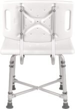 DMI Shower Chair Bath Seat for Tub or Shower Bench for Inside Shower, Made of Aluminum with Plastic Seat, FSA and HSA Eligible, Adjustable Height, Holds Weight Up to 500 Pounds, Bath Chair, White - Image 6