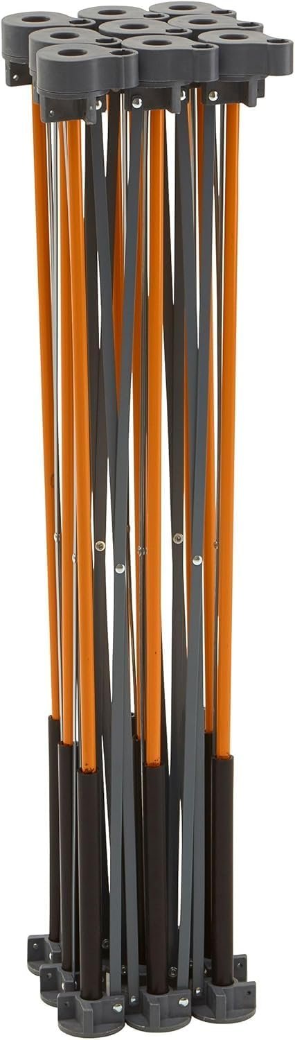 Bora Centipede 30in Folding Work Table Set - No Assembly 9-Strut Collapsible Table 3500lb Weight Limit - 4x4ft Mobile Work Station with Storage Bag, Foldable Work Bench Table - CK9S, Orange/Black - Image 6