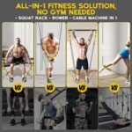 Pilates Equipment, Portable Pilates Bar Kit with Resistance Bands, Professional Adjustable Heavy Duty Squat Workout Equipment for Men, Home Gym Muscle Strength Training, Full Body Exercise - Image 4