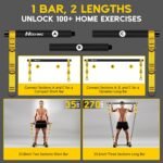 Pilates Equipment, Portable Pilates Bar Kit with Resistance Bands, Professional Adjustable Heavy Duty Squat Workout Equipment for Men, Home Gym Muscle Strength Training, Full Body Exercise - Image 7