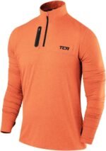 TCA Men's Fusion Pro Quickdry Long Sleeve Half Zip Running Shirt – Athletic Workout Pullover with Pocket & Thumb Holes - Image 2