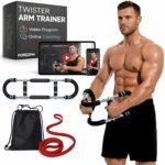 Twister Arm Trainer 20-60 / 40-100 / 90-130 lbs – Chest Workout Equipment & Forearm Strengthener – Home Workout Equipment with Video Program, 21 Day Challenge, Resistance Band & Carry Bag - Image 2
