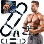 Twister Arm Trainer, 40-100lbs Adjustable Power Twister Bar for Men and Women, Chest Exerciser Forearm Strengthener for Upper Body Fitness Training, Portable Spring Resistance Exercise Equipment - Image 2