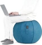 Yoga Ball Exercise Ball, Anti Slip Stability Ball Chair, 25” Heavy Duty Large Gym Ball for Fitness, Balance and Core Workout with Cover, Easy Clean - Image 2
